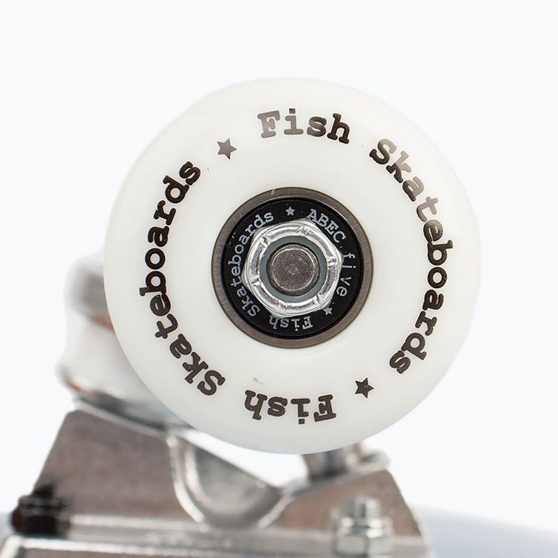 Fish Skateboards Zack Skateboard clasic pentru începători 8.0' albastru SKATE-ZAC-SIL-WHI 13