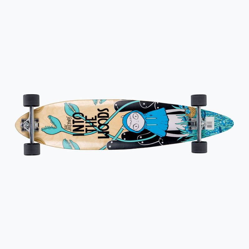 Fish Skateboards Pixie longboard albastru LONG-PIX-SIL-BLA