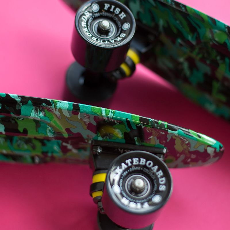 Fish Skateboards Print Camo verde FS-FB-CAM-BLA-BLA skateboard 12