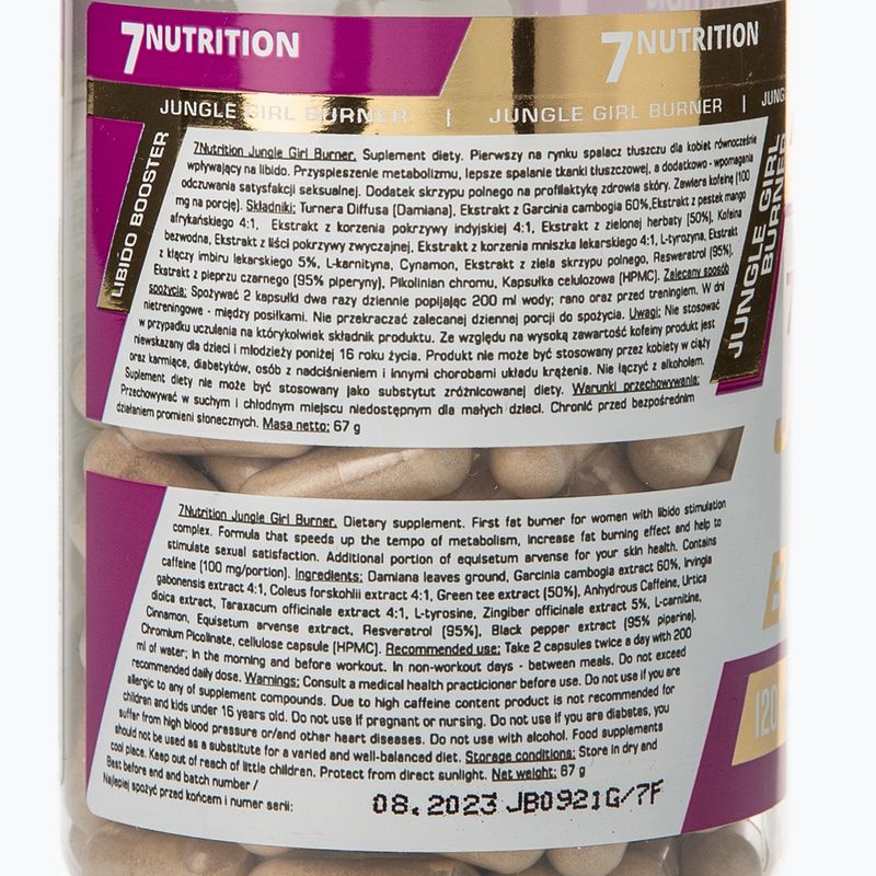 Jungle Girl Burner 7Nutrition arzător de grăsime 120 capsule 7Nu000006 3