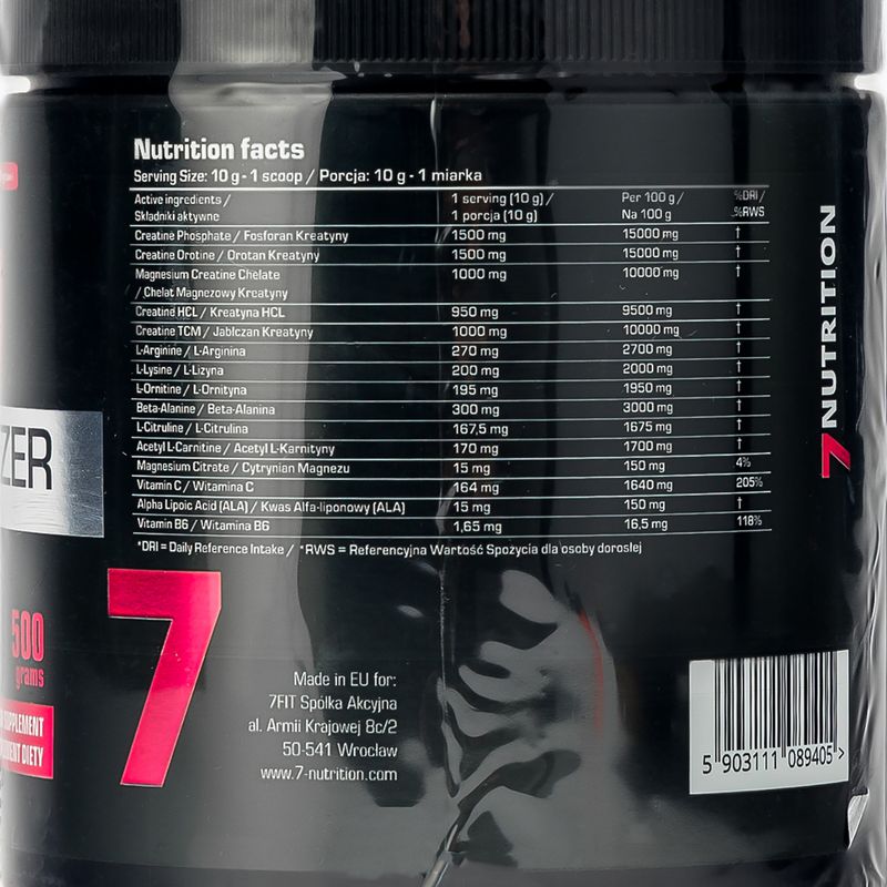 BB Volumizer 7Nutrition creatină 500g 7Nu000075 3