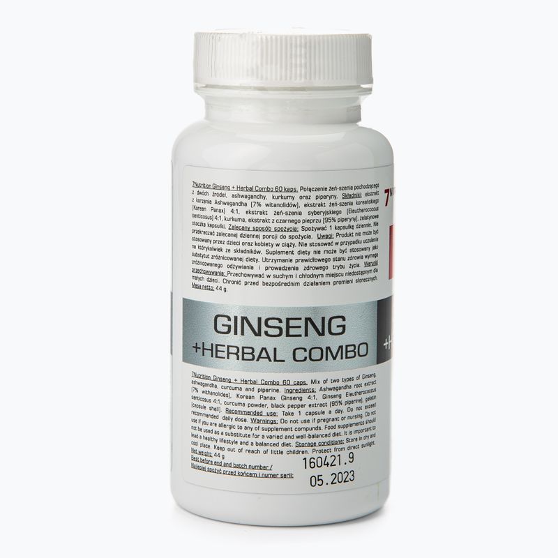 Ginseng + Combo pe bază de plante 7Nutrition sistem nervos 60 capsule 7Nu000390 2