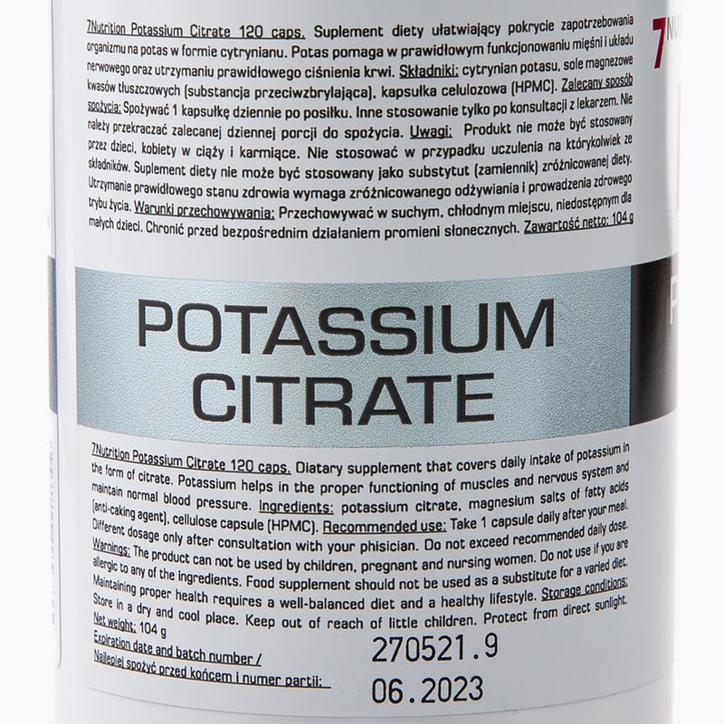 Potasiu 7Nutrition potasiu 120 capsule 7Nu000425 2