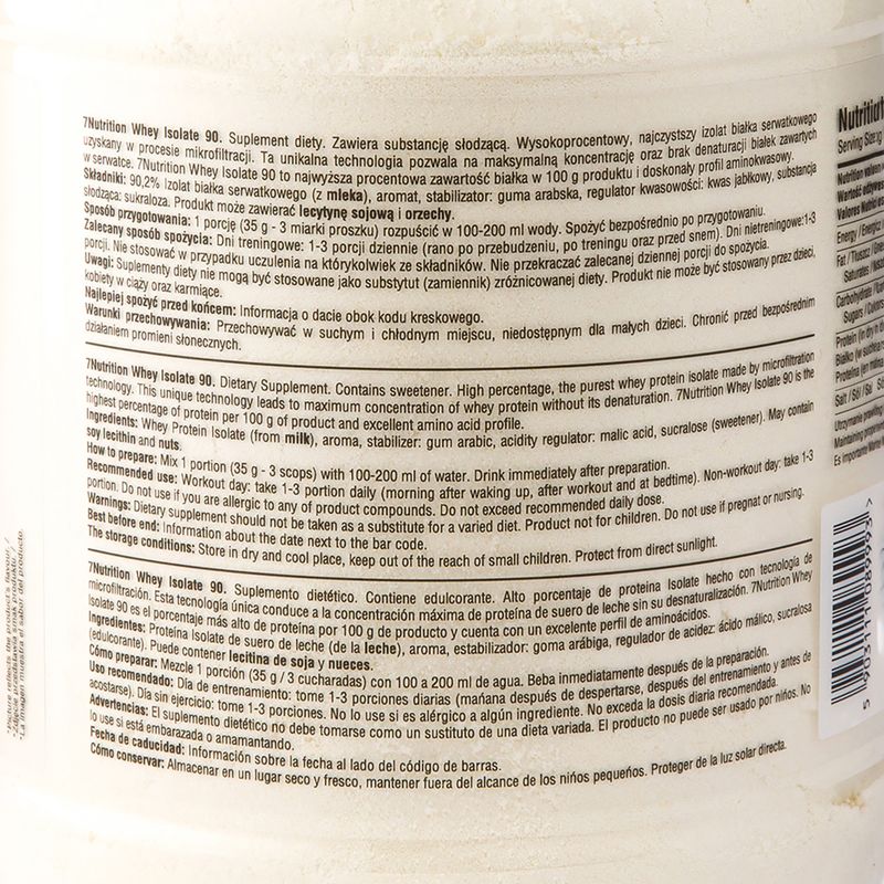 Zerul 7Nutrition Isolate 90 căpșuni-banană 7Nu000191