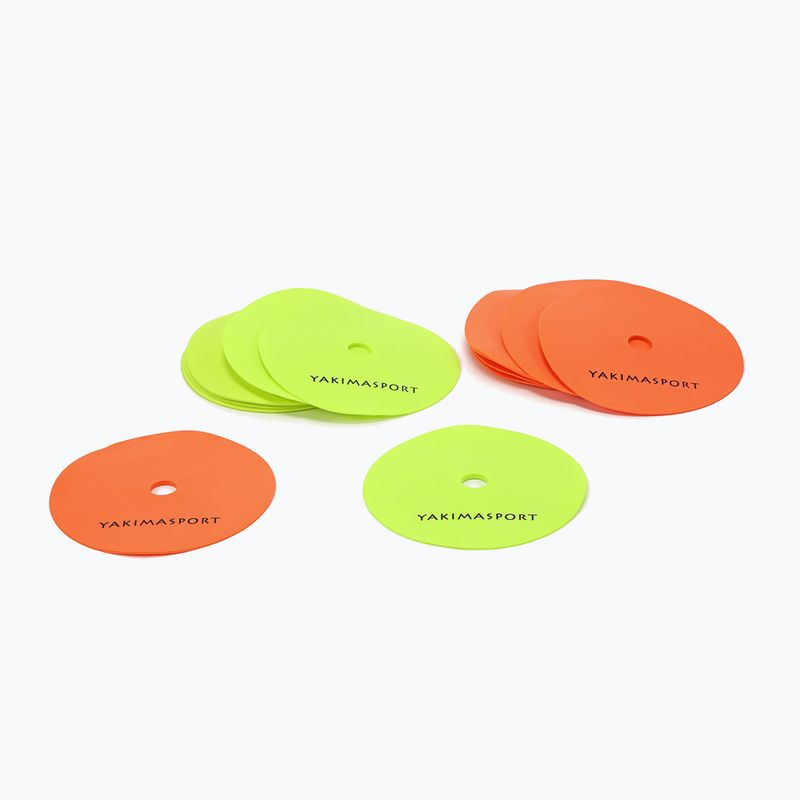 Yakimasport markere de câmp plat 12 buc. galben-portocaliu 100054