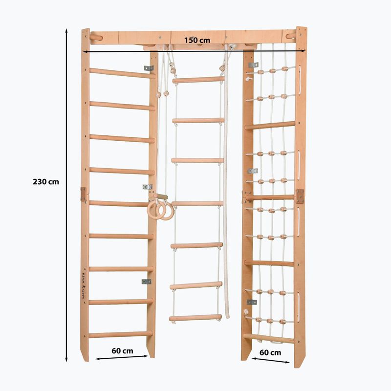 Scară de gimnastică Rinagym SPR Corner natural 2