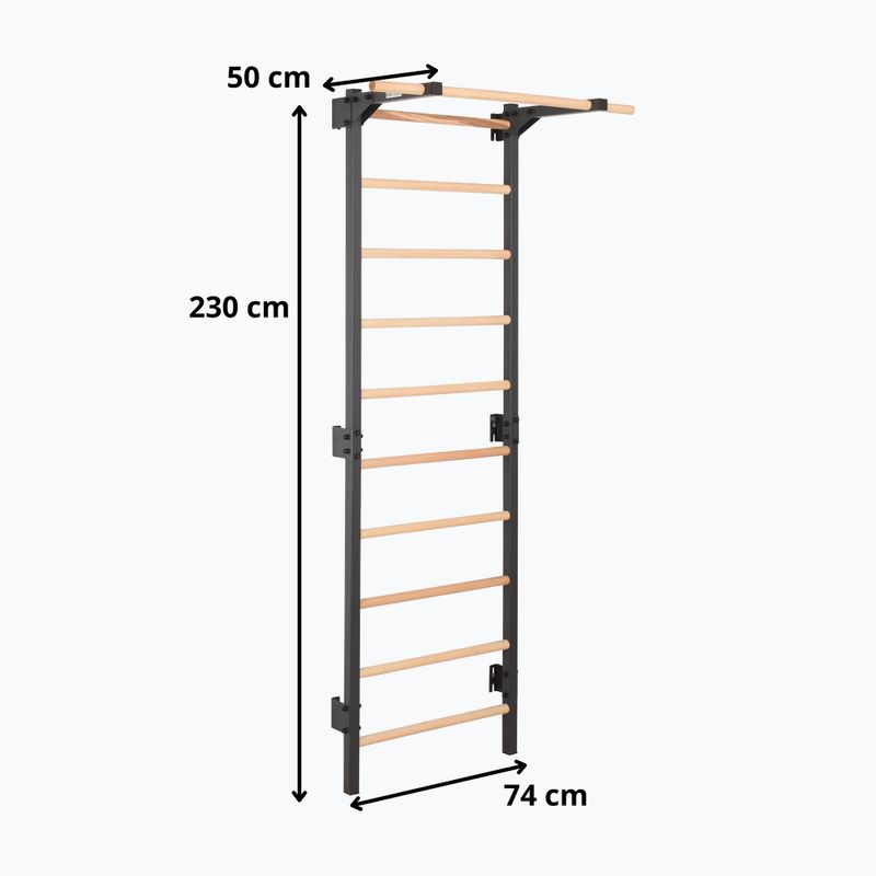Scară de gimnastică RINAGYM Steel Pure graphit 12