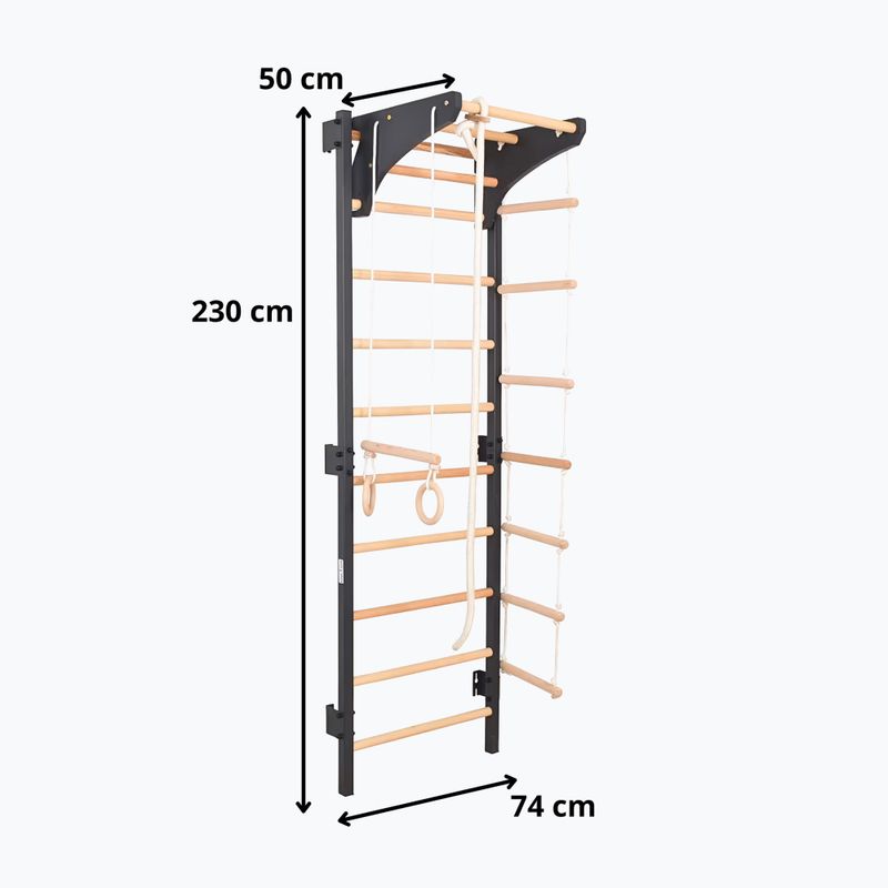 Scară de gimnastică RINAGYM Steel Kom 2 graphit 6