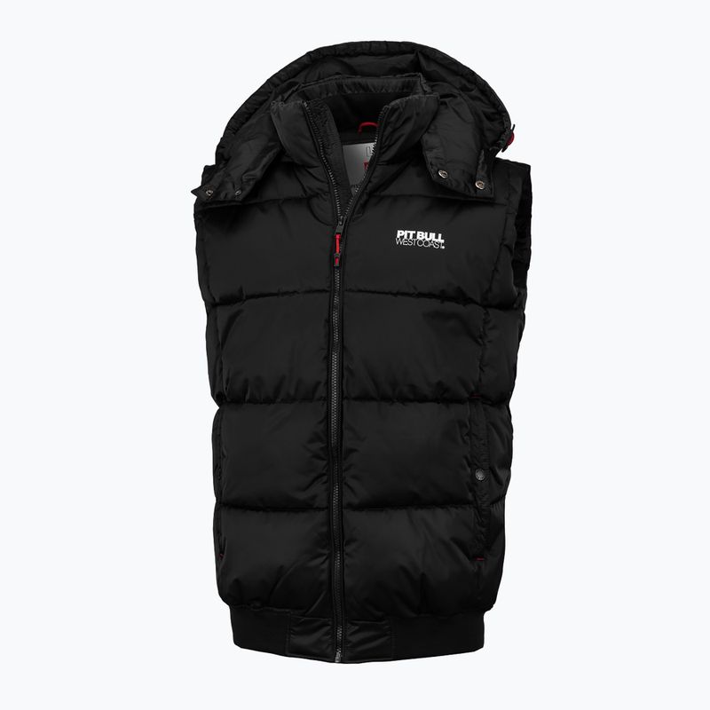 Fără mâneci pentru bărbați Pitbull West Coast Walpen Hooded black