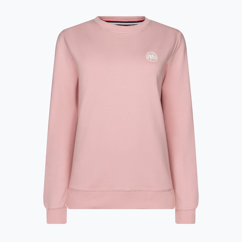 Hanorac pentru femei Pitbull West Coast Crewneck F.Terry „Small Logo” powder pink