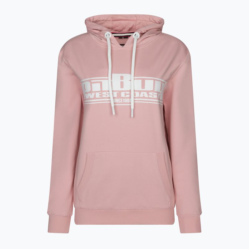 Hanorac pentru femei Pitbull West Coast Hooded F.Terry „Boxing” powder pink