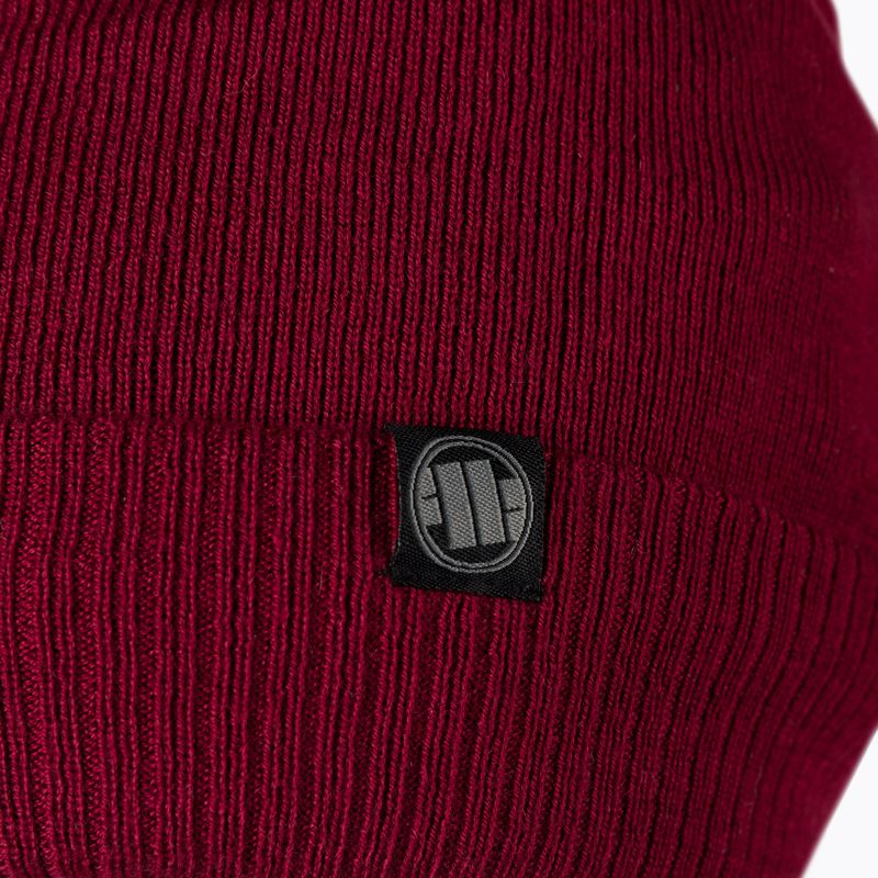 Căciulă de iarnă pentru bărbați Pitbull West Coast Beanie Small Logo burgundy 3