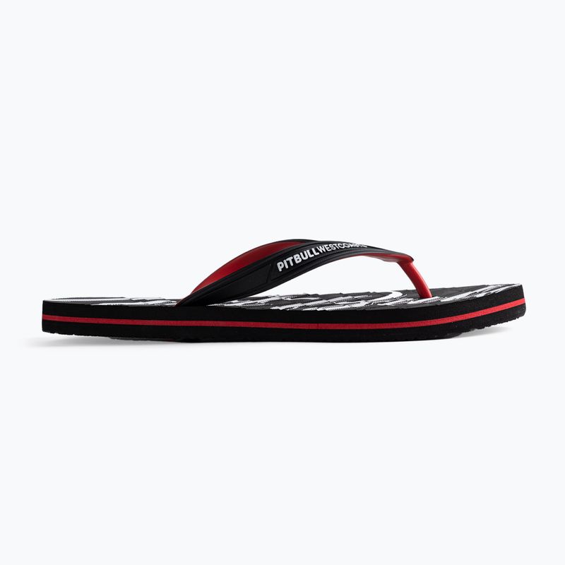 Șlapi pentru bărbați Pitbull West Coast Flip Flop El Jefe black/red 2