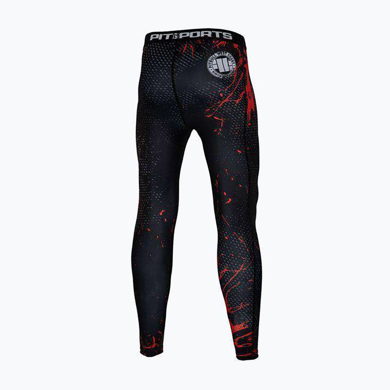 Jambiere pentru bărbați Pitbull West Coast Compr Pants Blood Dog black 2