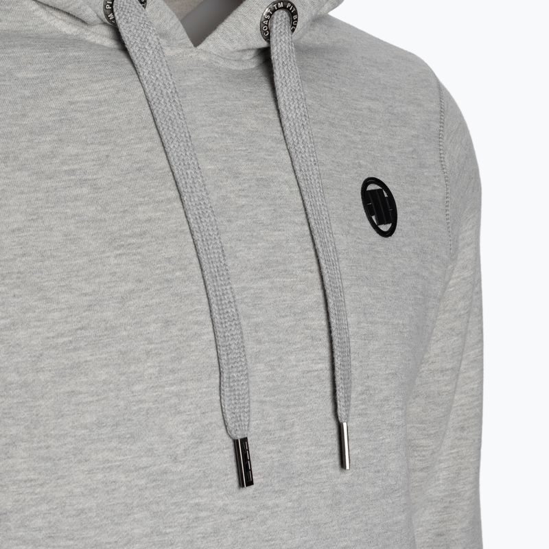 Hanorac pentru bărbați Pitbull West Coast Hooded Small Logo 21 grey/melange 3