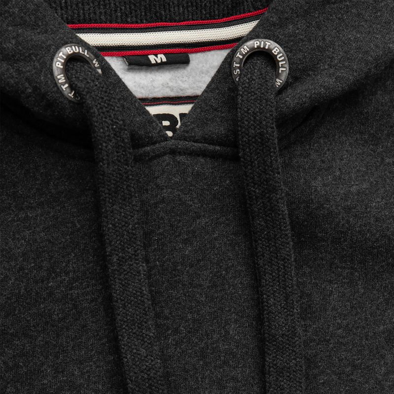 Hanorac pentru bărbați Pitbull West Coast Hooded Small Logo 21 charcoal melange 4