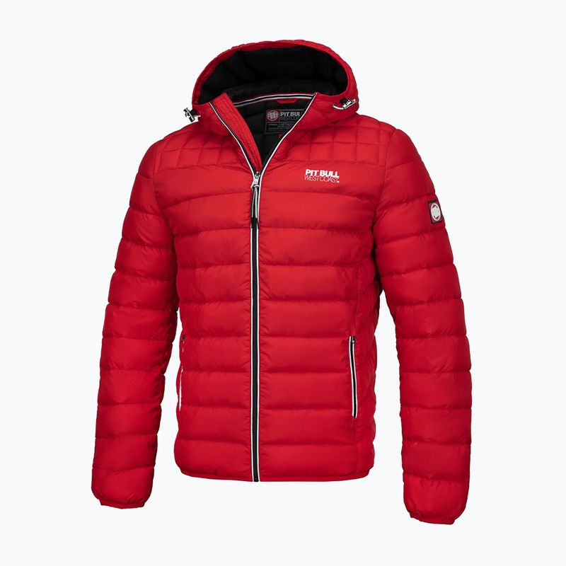 Jachetă de iarnă pentru bărbați Pitbull West Coast Padded Hooded Seacoast roșu cu glugă pentru bărbați 3