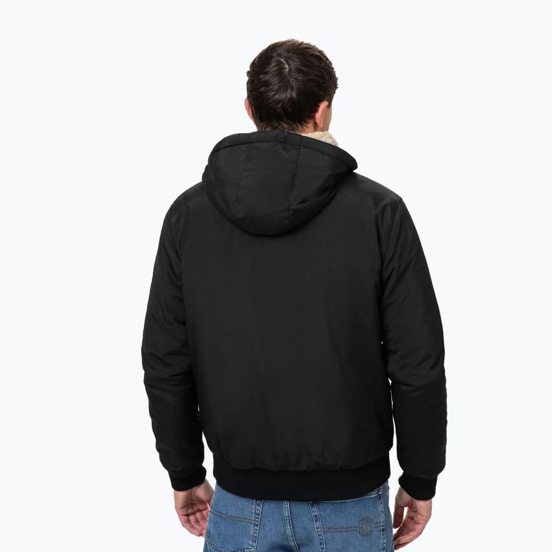 Geacă de iarnă pentru bărbați Pitbull Sherpa Hooded black 3