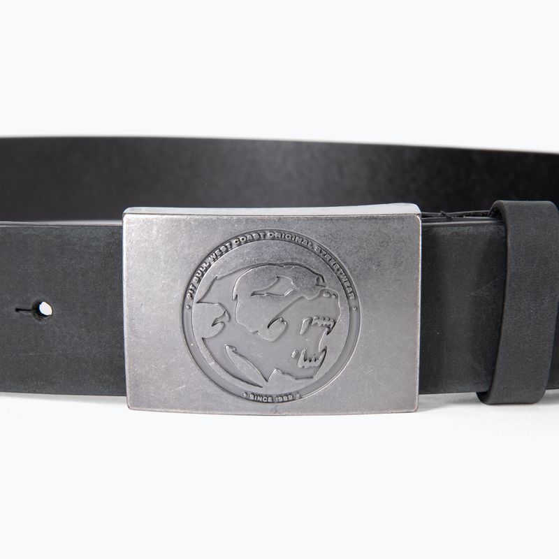 Cureaua pentru bărbați Pitbull West Coast Original Leather Bones black 2