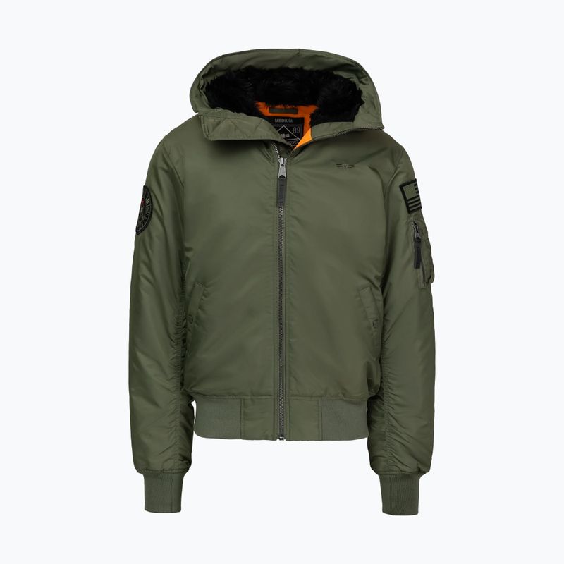 Geacă pentru bărbați Pitbull Sherpa Hooded Bomber olive 5