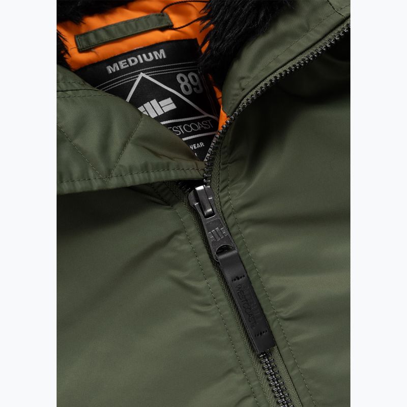 Geacă pentru bărbați Pitbull Sherpa Hooded Bomber olive 7