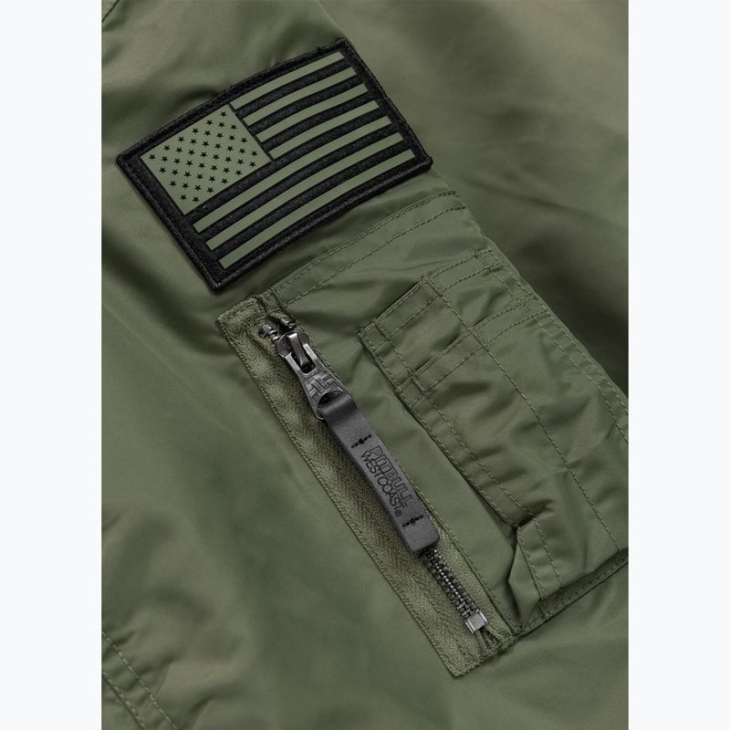 Geacă pentru bărbați Pitbull Sherpa Hooded Bomber olive 9