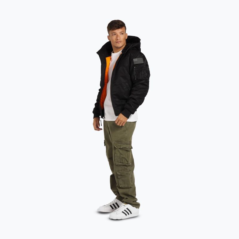 Geacă pentru bărbați Pitbull Sherpa Hooded Bomber black 4