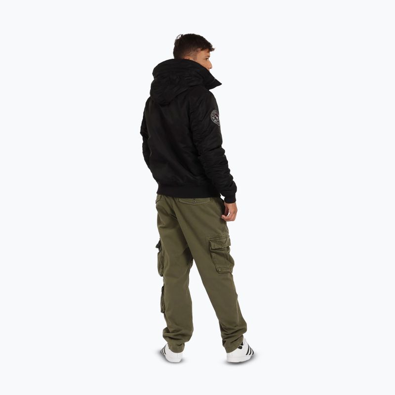 Geacă pentru bărbați Pitbull Sherpa Hooded Bomber black 5