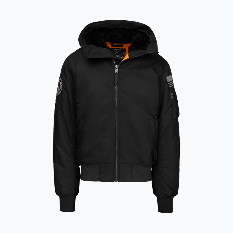 Geacă pentru bărbați Pitbull Sherpa Hooded Bomber black 7