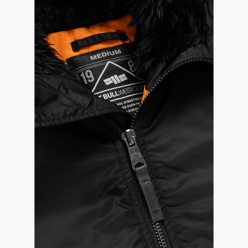 Geacă pentru bărbați Pitbull Sherpa Hooded Bomber black 9