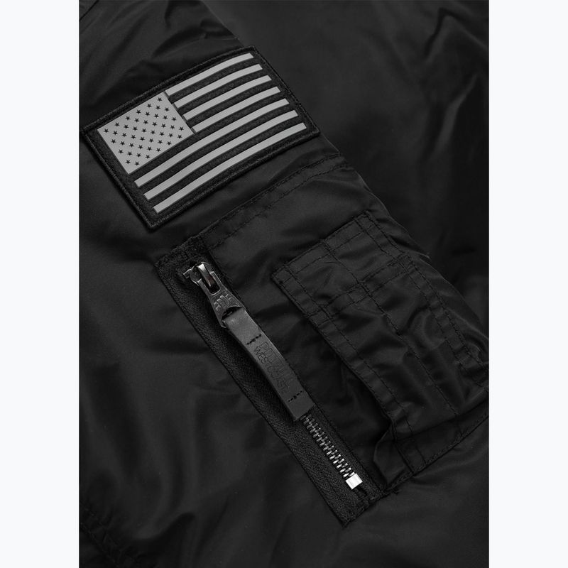 Geacă pentru bărbați Pitbull Sherpa Hooded Bomber black 11