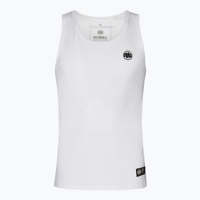 Tricou pentru bărbați Pitbull West Coast Tank Top Slim Fit Lycra Small Logo white