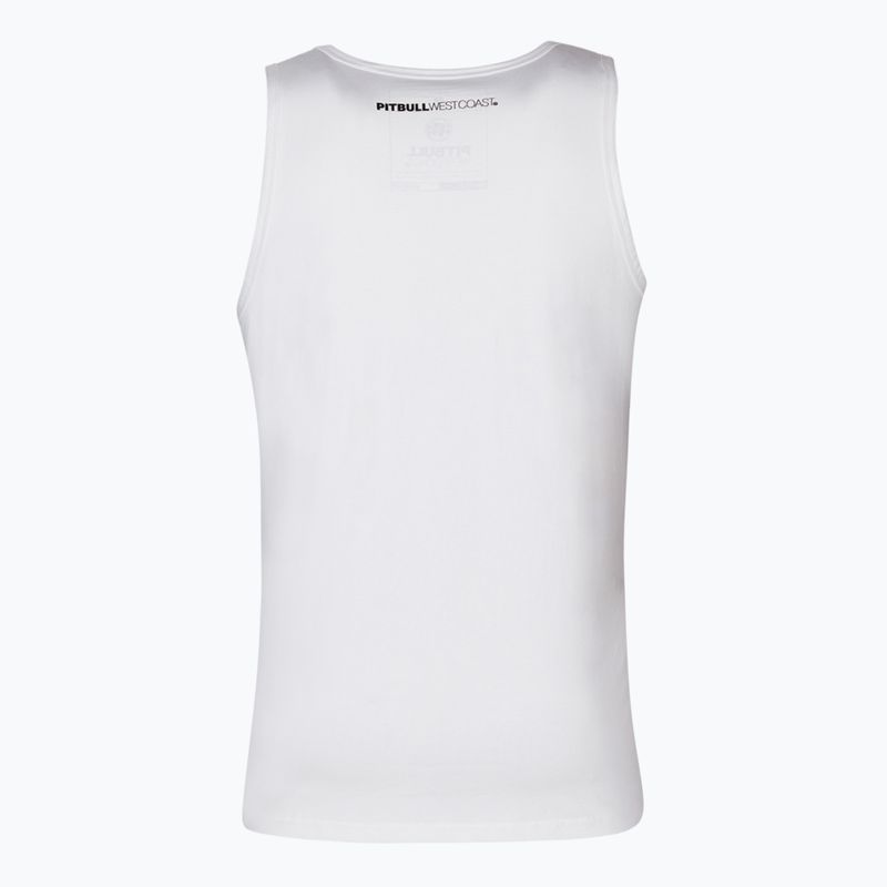 Tricou pentru bărbați Pitbull West Coast Tank Top Slim Fit Lycra Small Logo white 2