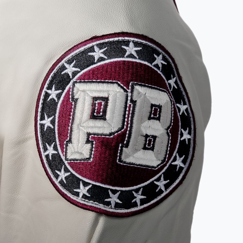 Jachetă pentru bărbați Pitbull West Coast Varsity Melton Wilson white 3