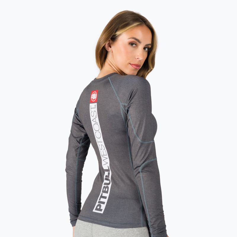 Rashguard pentru femei cu mânecă lungă Pitbull West Coast Rash L-S Hilltop grey/melange 3