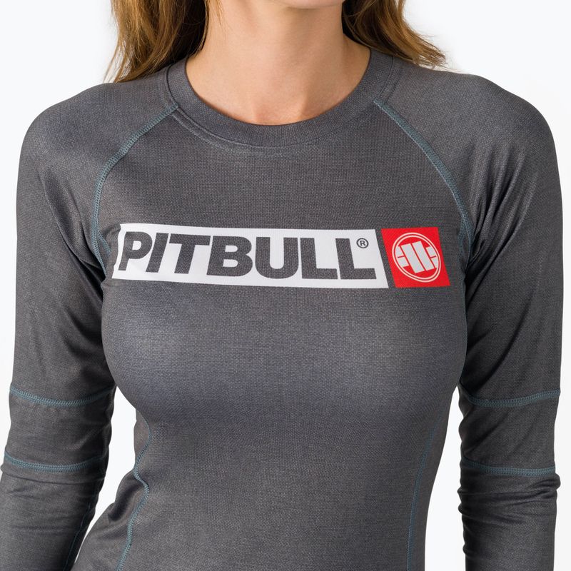 Rashguard pentru femei cu mânecă lungă Pitbull West Coast Rash L-S Hilltop grey/melange 4
