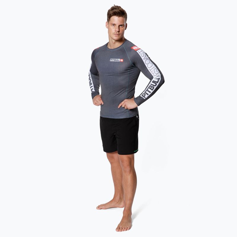 Bărbați Rashguard cu mânecă lungă Pitbull West Coast Rash L-S Hilltop grey/melange 2