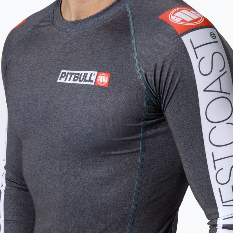 Bărbați Rashguard cu mânecă lungă Pitbull West Coast Rash L-S Hilltop grey/melange 4
