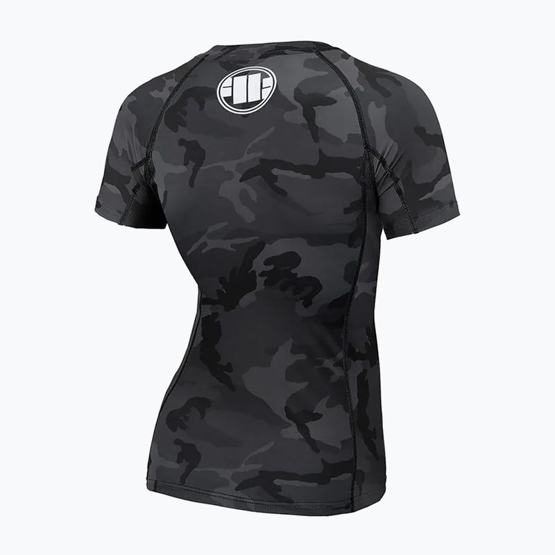 Rashguard pentru femei Pitbull West Coast Rash T-S All black camo 2