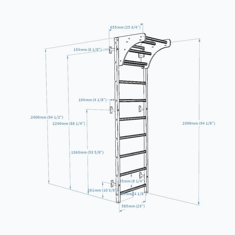 BenchK scara de gimnastică negru BK-711B 11