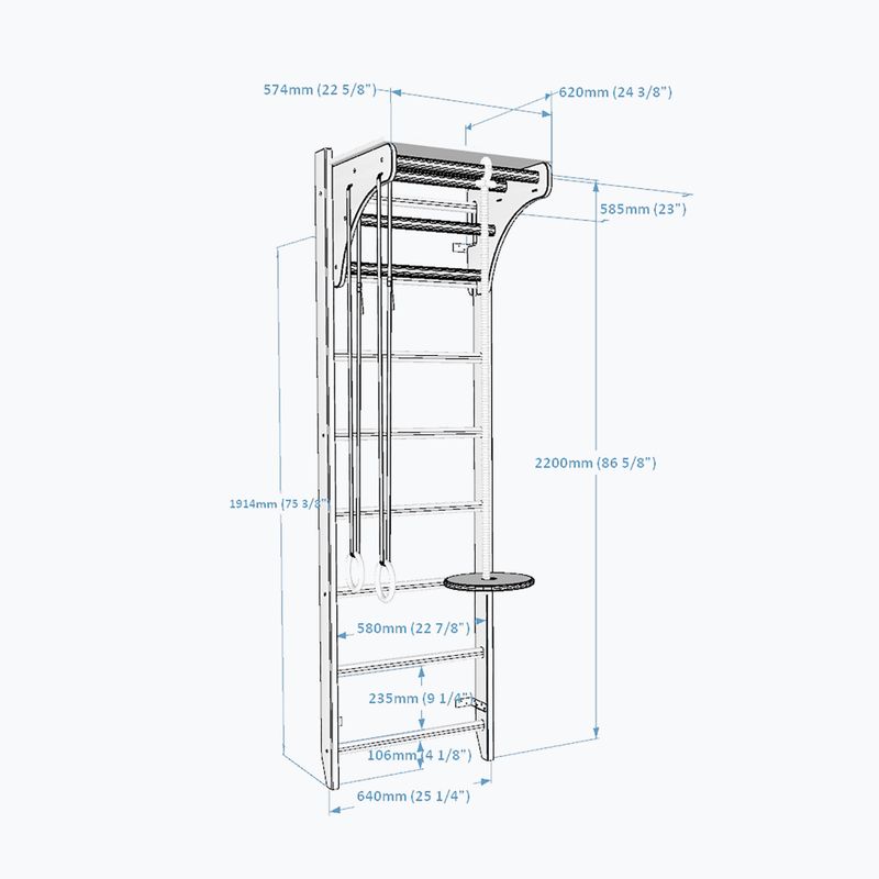 BenchK scara de gimnastică maro BK-112+A204 2