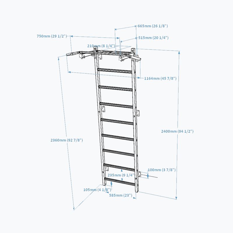 BenchK scara de gimnastică albă BK-721W 2