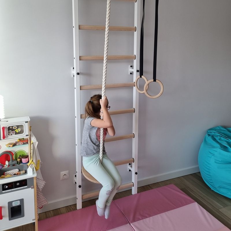 BenchK scara de gimnastică albă BK-721W+A204 5