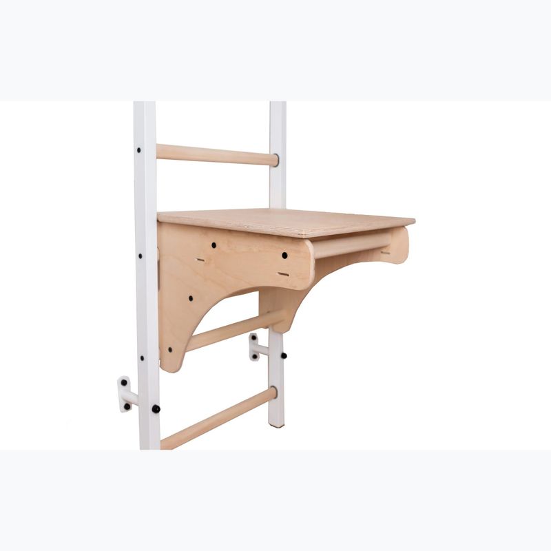 Scară de gimnastică BenchK 212W+A204 white matte/oak 3