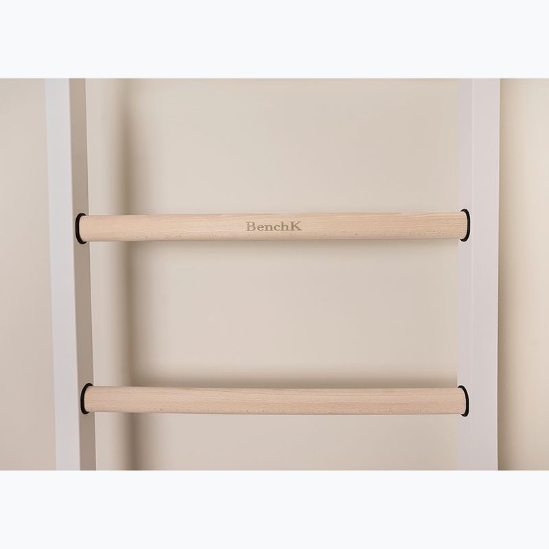 Scară de gimnastică BenchK 212W+A204 white matte/oak 4