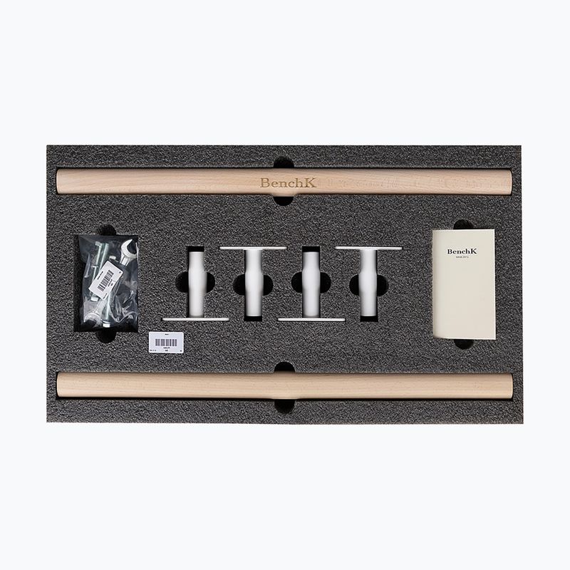 Scară de gimnastică BenchK 212W+A204 white matte/oak 6