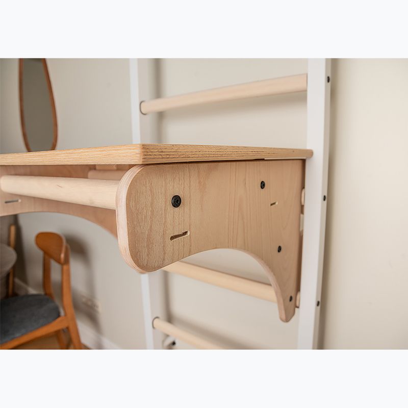 Scară de gimnastică BenchK 212W+A204 white matte/oak 14