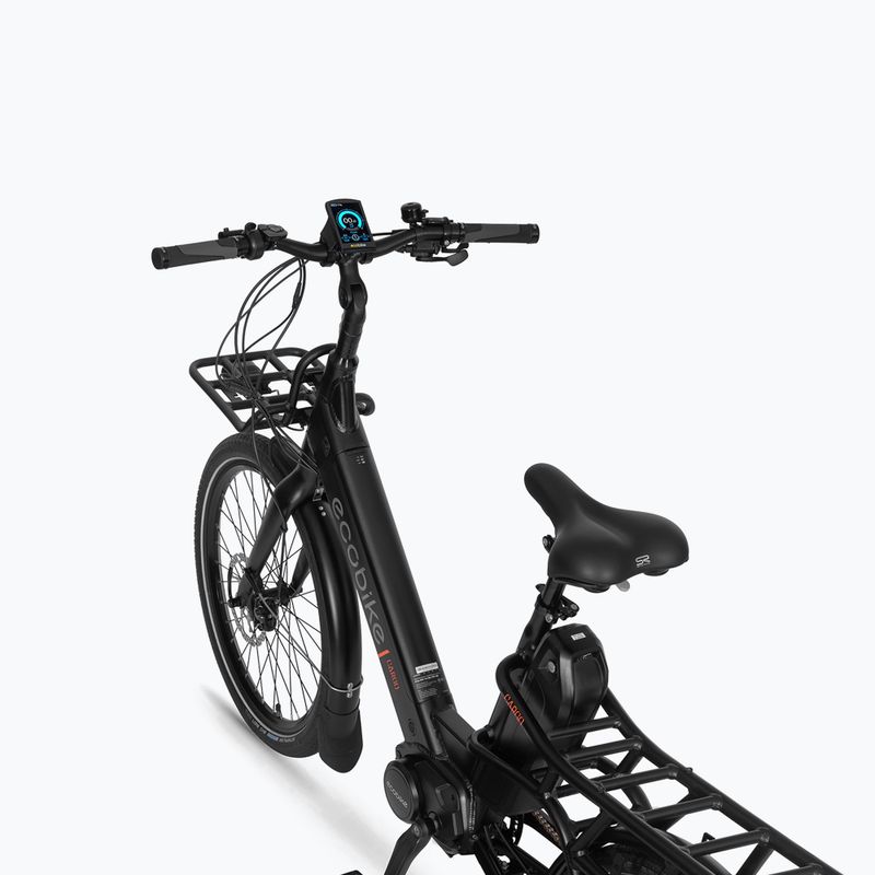 EcoBike Cargo/16Ah Trapeze Cargo+X300 10.4 AH Greenway bicicletă electrică neagră 1010503 4