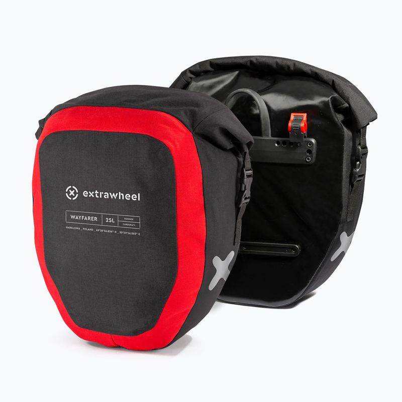 Genți de bicicletă Extrawheel Wayfarer Premium 25L 2 buc. negre E0048