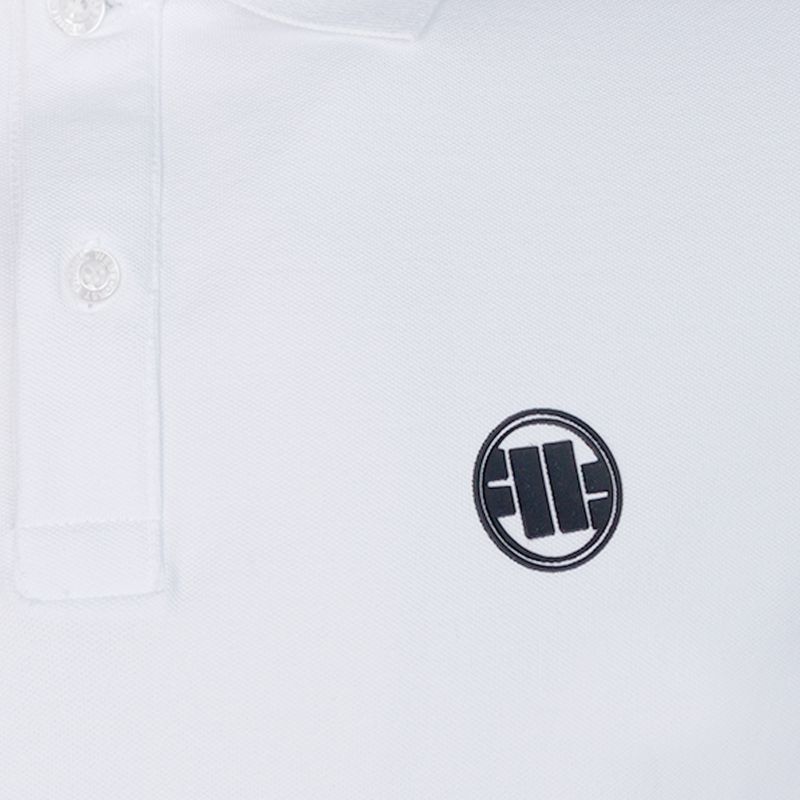 Tricou polo pentru bărbați Pitbull West Coast Polo Slim Logo white 3